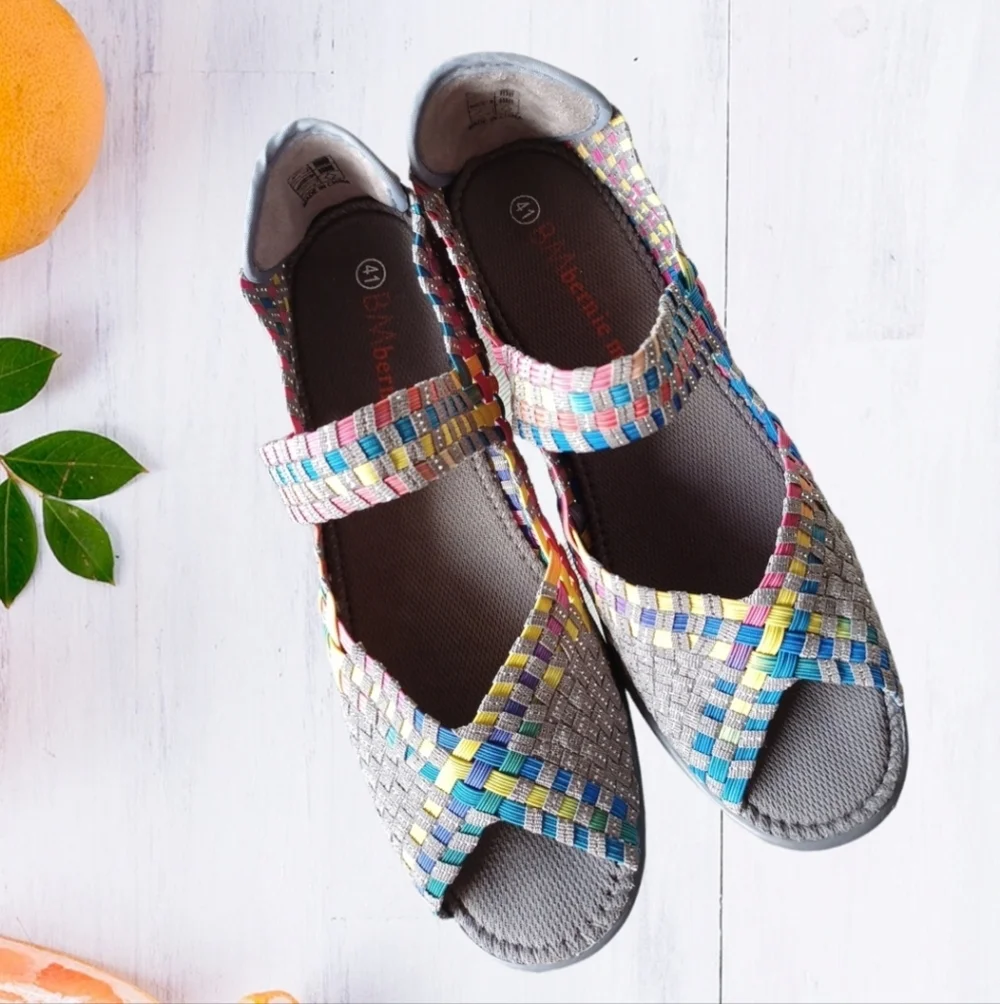 Nwt Bernie Mev Multicolor Wedges Shoes Sz 10